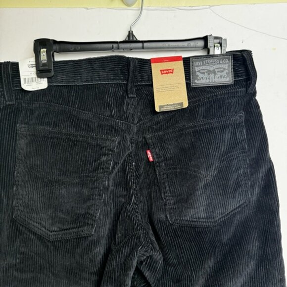 Levi’s NEW Corduroy Straight Leg Zip Mid Rise Pockets Pants Jeans Black 30 Goth - Picture 8 of 16